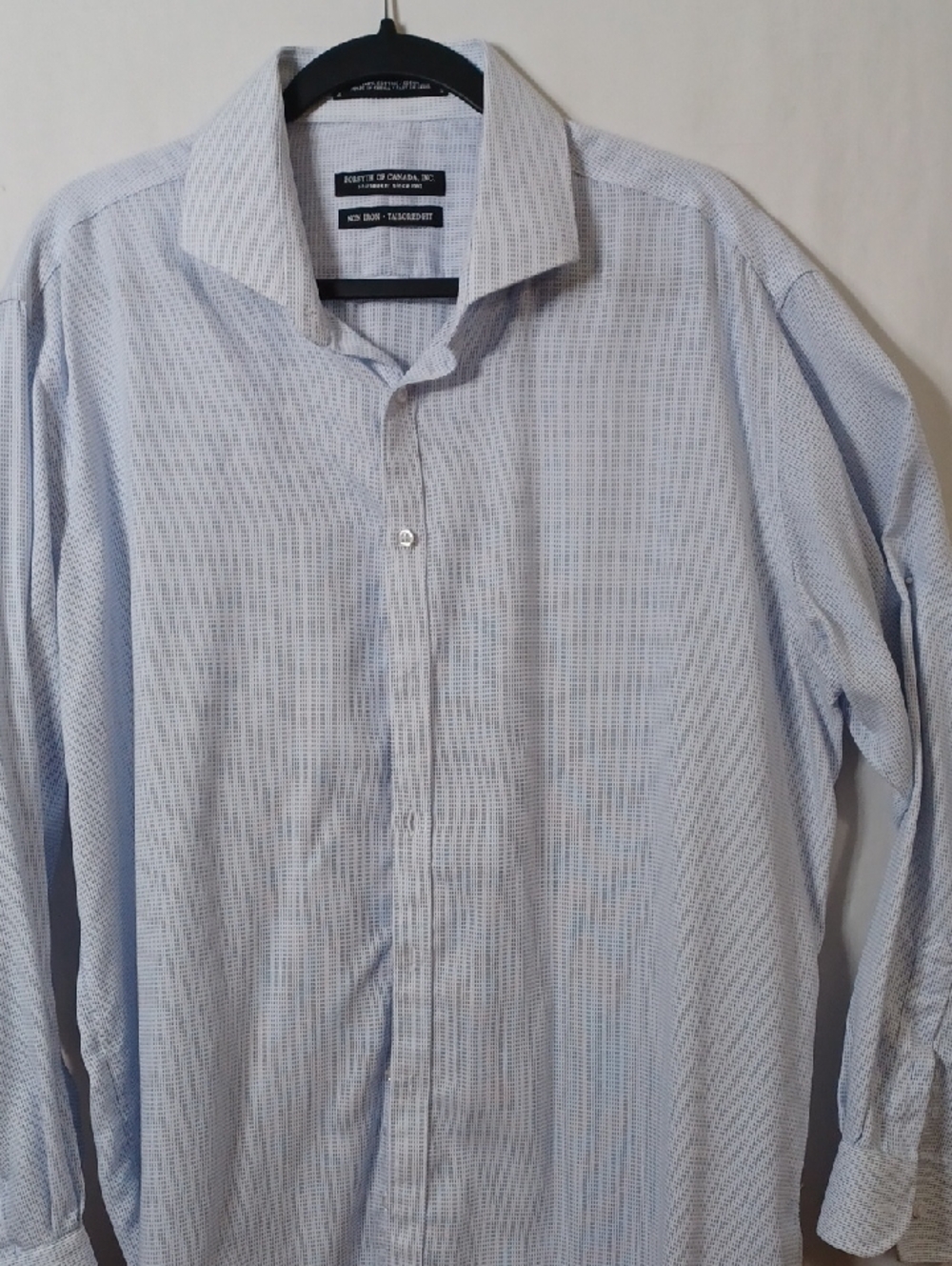 Light Blue Men's Dress Shirt by Robert Talbott - Textured Button-Up